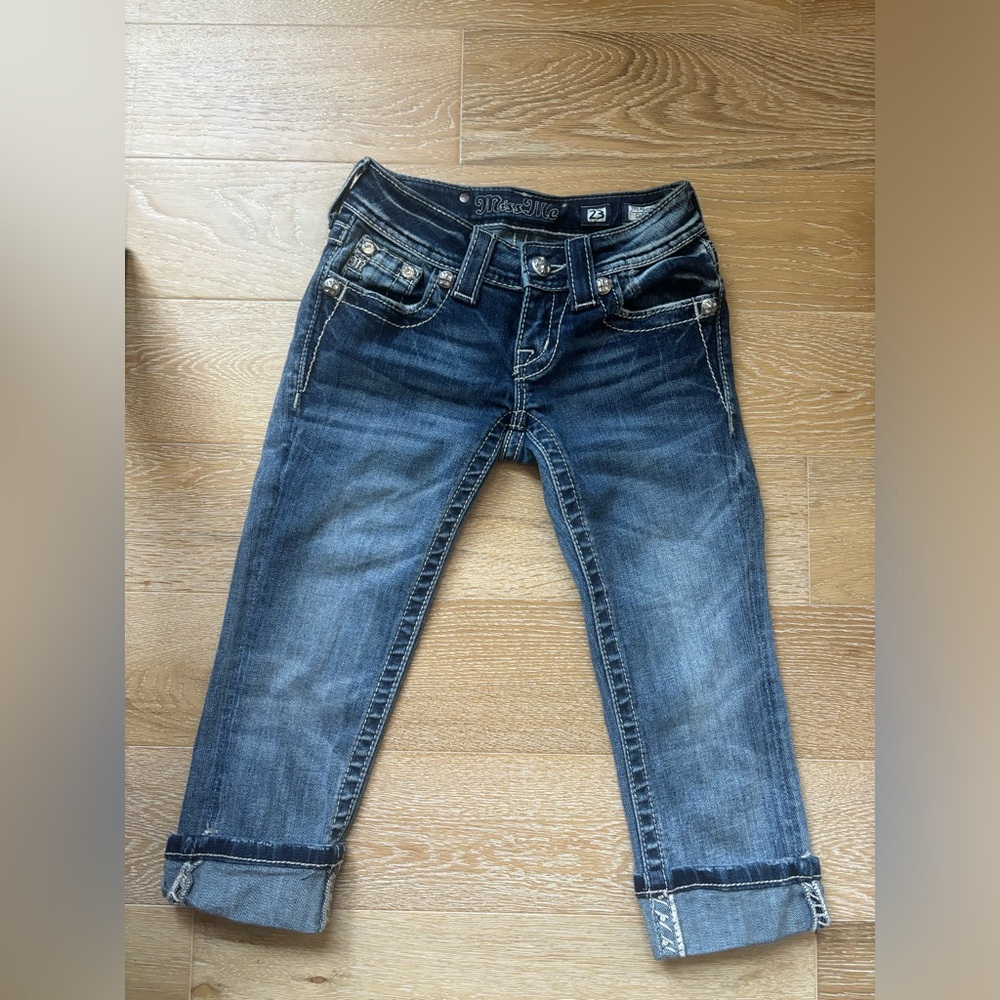 Miss Me Signature Style Capri Cuffed Jeans Size 23
